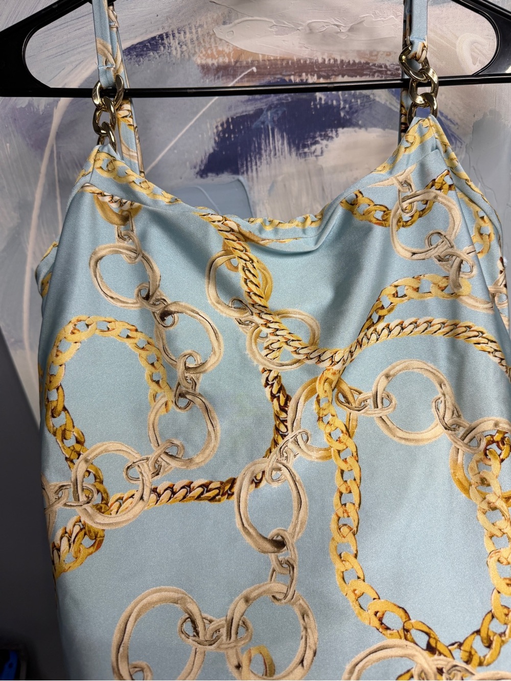 L’AGENCE Remi One-Piece Swimsuit – Sky Blue Multi Chain
Style #: LG5AP05-SYMC - Picture 5 of 16